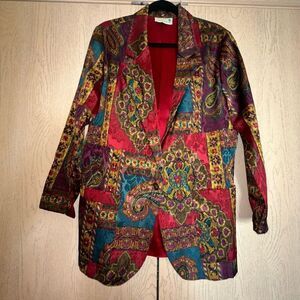 Danielle B 80s Oversized Multicolor Boyfriend Jacket